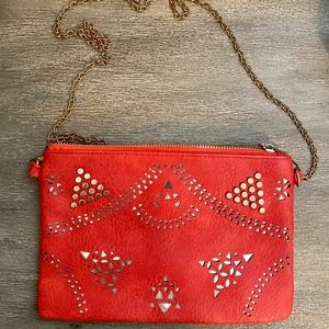 Red crossbody bag